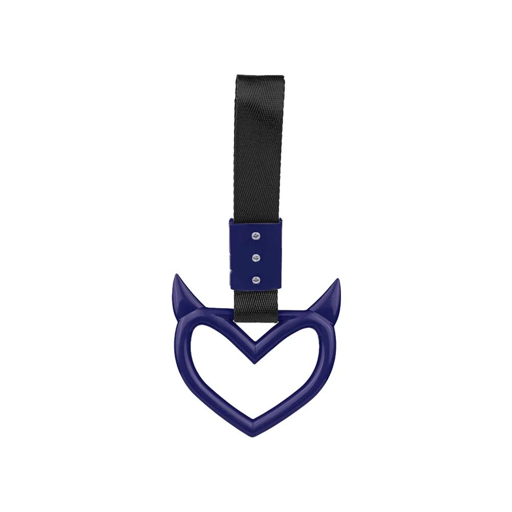 JDM Zurikawa Ring Handle Devil Heart Drift Charm Car Strap Interior Rear Bumper Warning Accessory 13