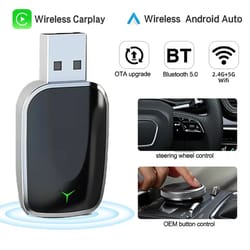 wireless carplay & android auto adapter – mini smart carplay box plug & play usb converter