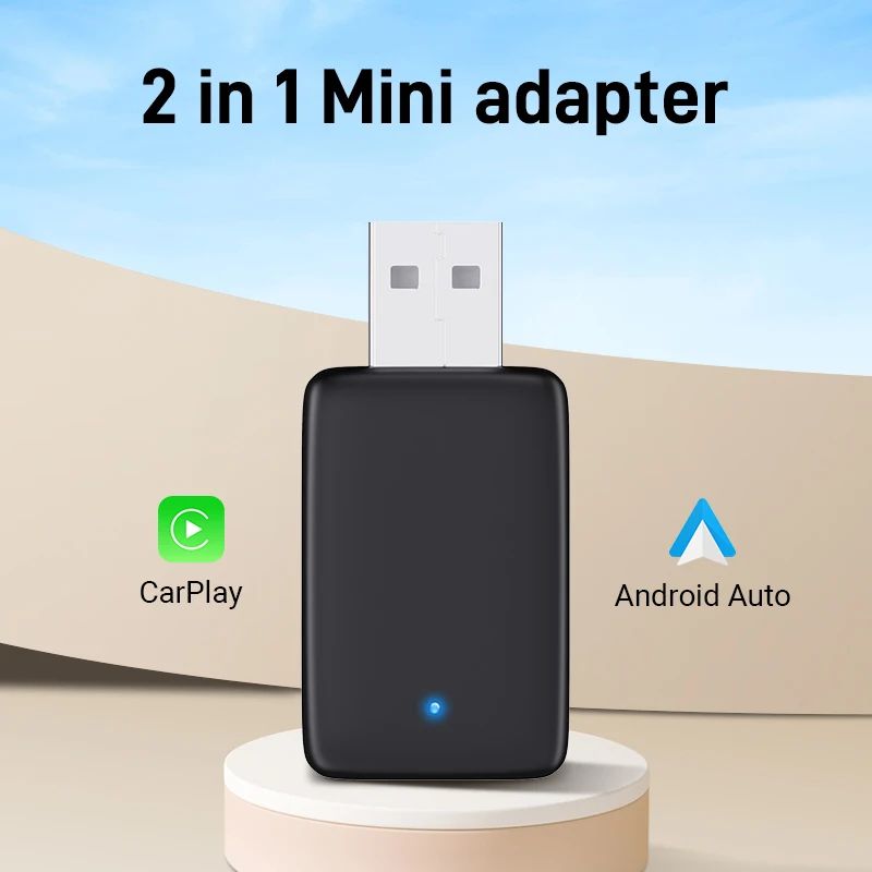 Wireless CarPlay Android Auto Adapter Mini Smart CarPlay Box Plug Play USB Converter 6