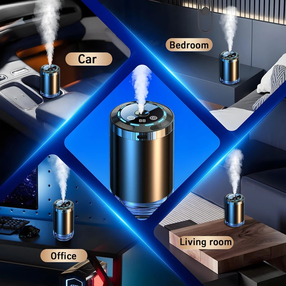 Car Diffuser Humidifier 5 Mode Aromatherapy Air Freshener With Auto OnOff For Car Home Office 4