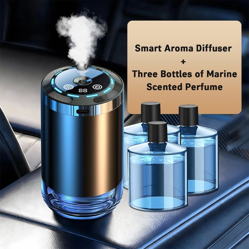 Car Diffuser Humidifier 5 Mode Aromatherapy Air Freshener With Auto OnOff For Car Home Office 0