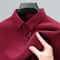 Mens Waffle Knit Polo Shirt Long Sleeve Casual Letter Print Lapel Top 2