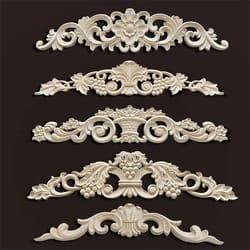 wood carved onlays & appliques – vintage floral furniture decals for home decor & restoration