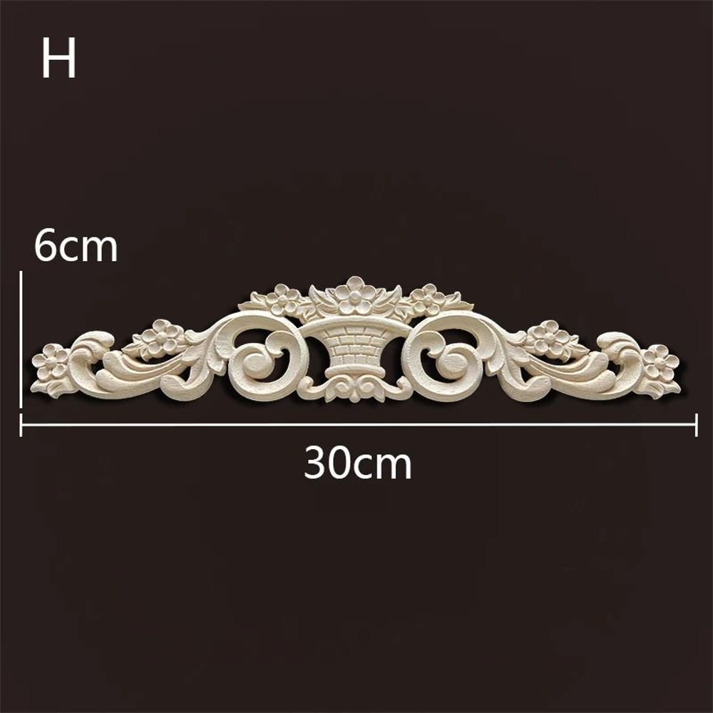Wood Carved Onlays Appliques Vintage Floral Furniture Decals For Home Decor Restoration 8