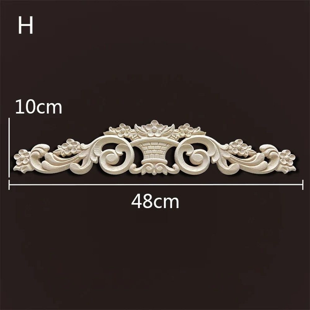 Wood Carved Onlays Appliques Vintage Floral Furniture Decals For Home Decor Restoration 10