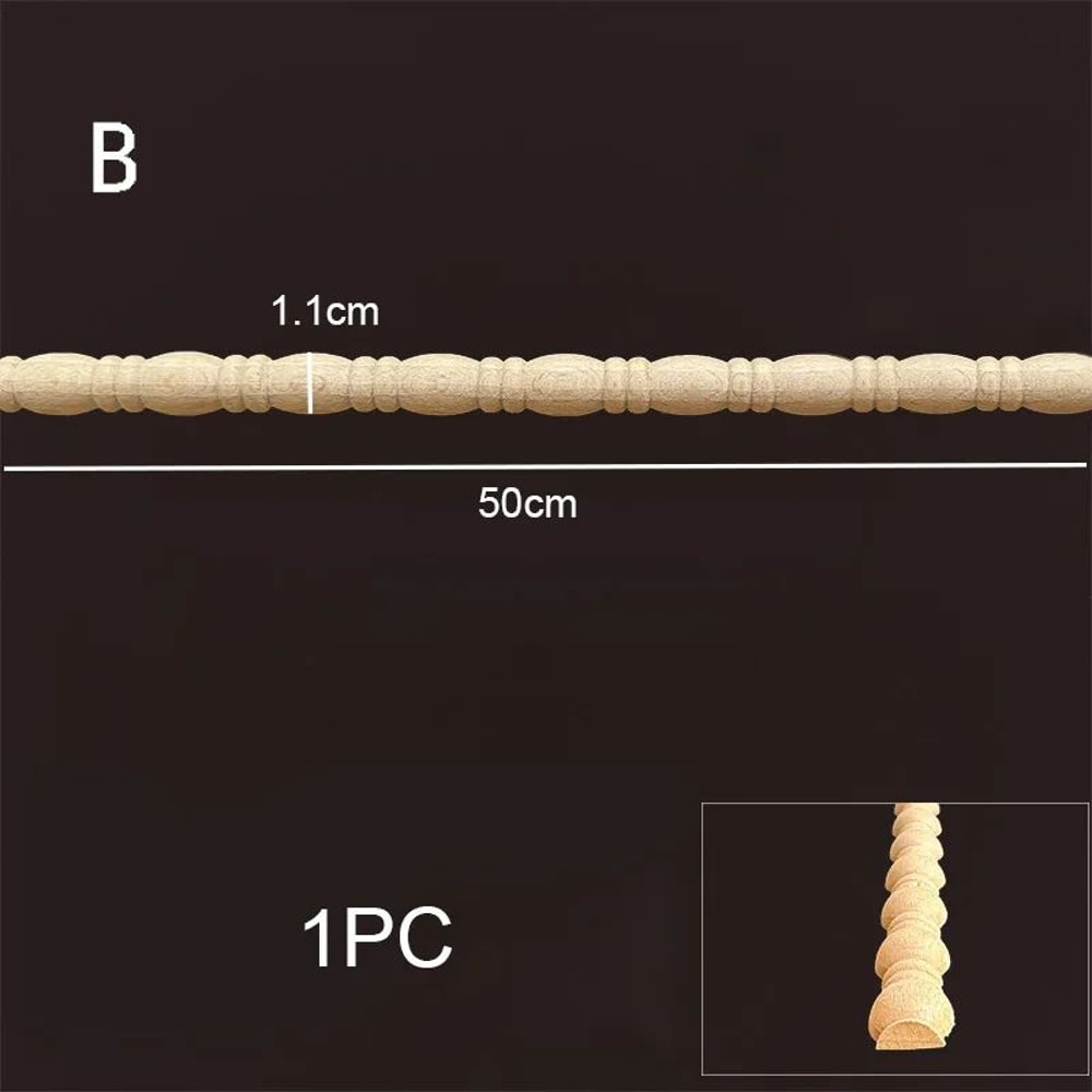 Wood Carved Corner Onlay Vintage Furniture Applique Frame Decorative Wood Trim For Cabinet Home D 8