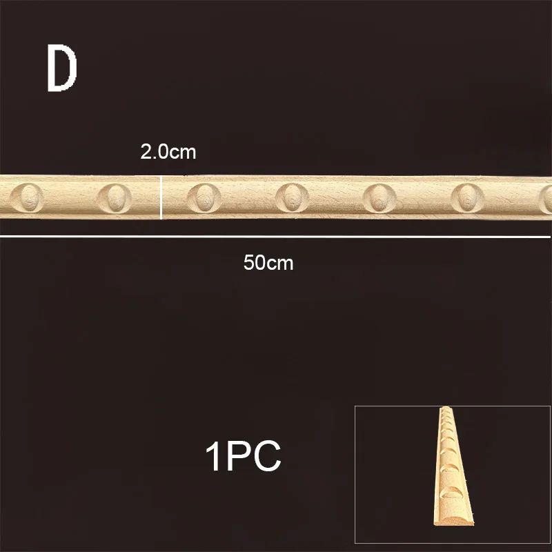 Wood Carved Corner Onlay Vintage Furniture Applique Frame Decorative Wood Trim For Cabinet Home D 11