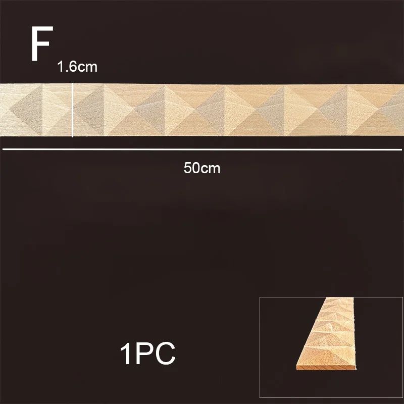 Wood Carved Corner Onlay Vintage Furniture Applique Frame Decorative Wood Trim For Cabinet Home D 18