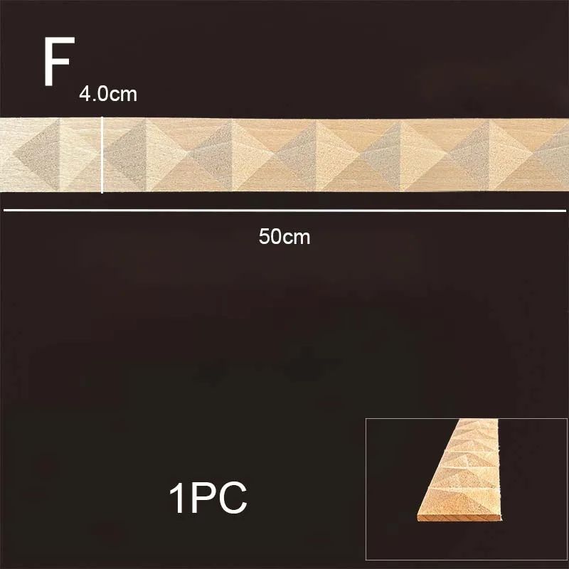 Wood Carved Corner Onlay Vintage Furniture Applique Frame Decorative Wood Trim For Cabinet Home D 24