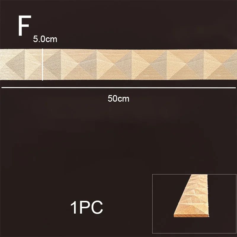 Wood Carved Corner Onlay Vintage Furniture Applique Frame Decorative Wood Trim For Cabinet Home D 25