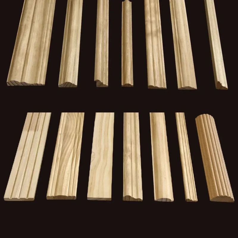 Wood Decorative Moldings Corner Appliques Carved Furniture Trim Decals For Cabinet Wall Home Deco