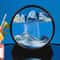 3D Moving Sand Art Frame Round Quicksand Glass Sandscape Hourglass Desk Decor Relaxing Gift 4