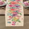 Floral Linen Table Runner Spring Watercolor Butterfly Table Runner For Dining Wedding Party Decor 0
