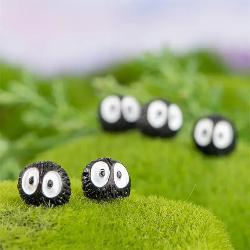 10pcs Mini Dust Ball Elf Figurines Resin Fairy Garden Micro Landscape Moss Decor Set 1