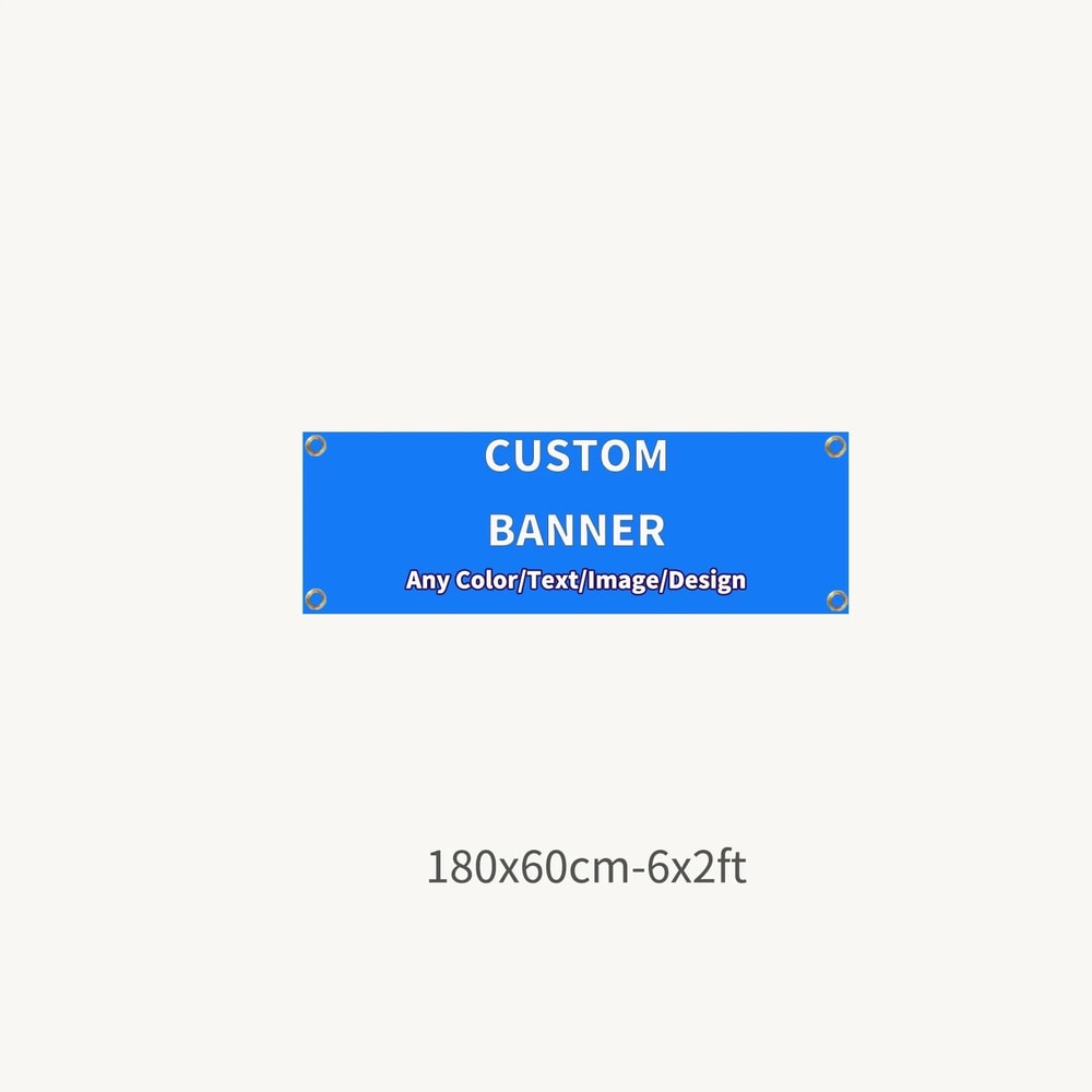 Custom Polyester Banner With Grommets Durable Indoor Outdoor Personalized Banner For Home Event 9