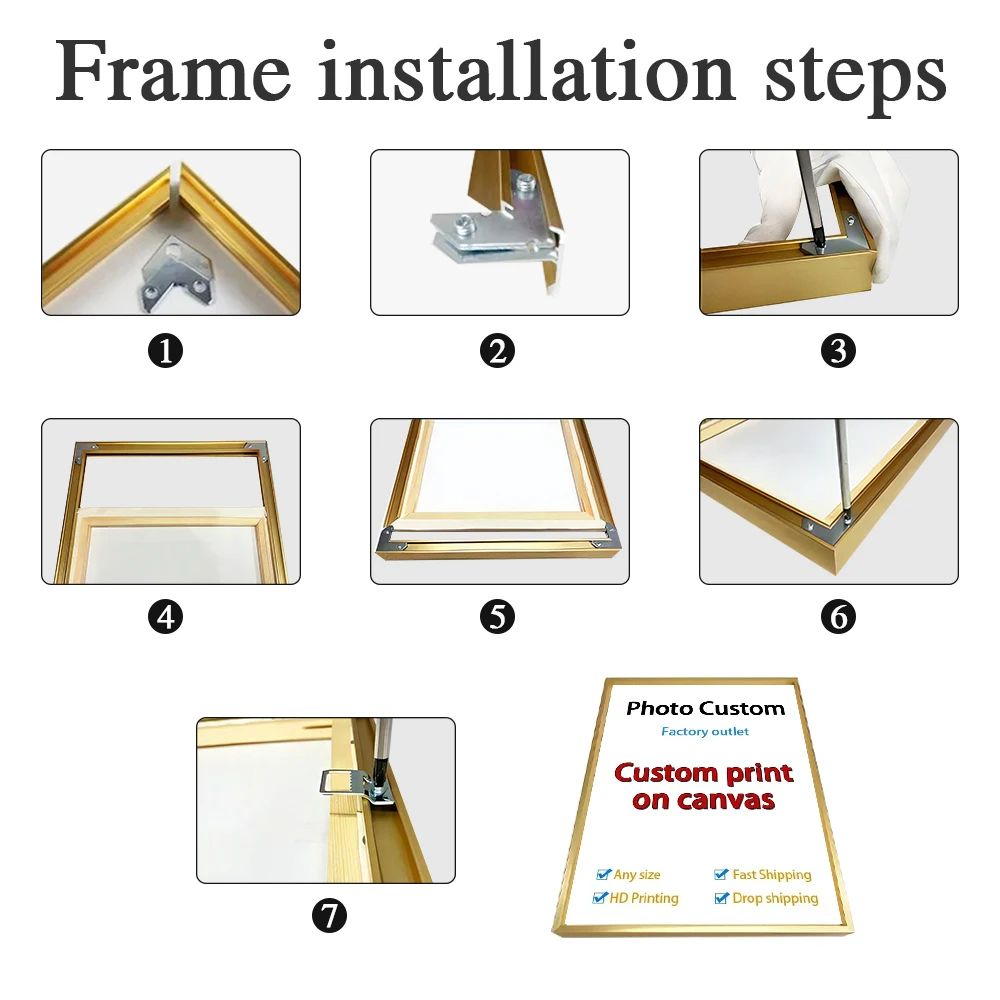 Custom Photo Canvas Wall Art HD Personalized Picture Print Poster For Home Decor 4