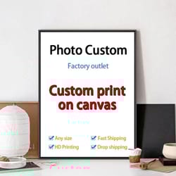 custom photo canvas wall art – hd personalized picture print poster for home decor