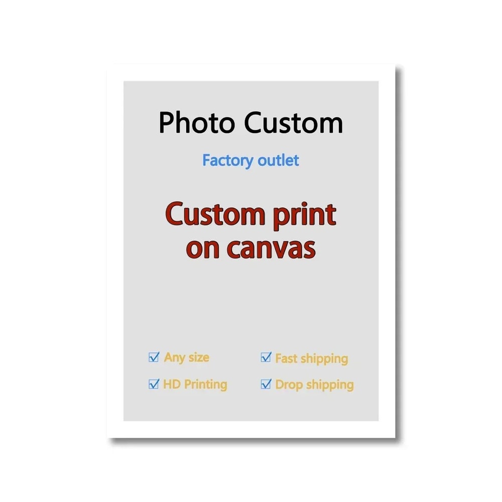 Custom Photo Canvas Wall Art HD Personalized Picture Print Poster For Home Decor 5