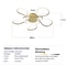 Modern LED Chandelier With Remote App Control ChromeGold Luxury Ceiling Light For Living Room Be 8