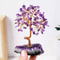 Amethyst Crystal Tree Decor Wire Wrapped Healing Stone Bonsai On Natural Gravel Base 3