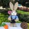Easter Bunny Cattail Decoration Cute Rabbit Figure Ornament For Home Holiday Decor 13