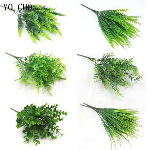 Artificial Fern Grass Plants – Realistic Green Leaf Faux Plants for Home, Garden & Wedding Decor