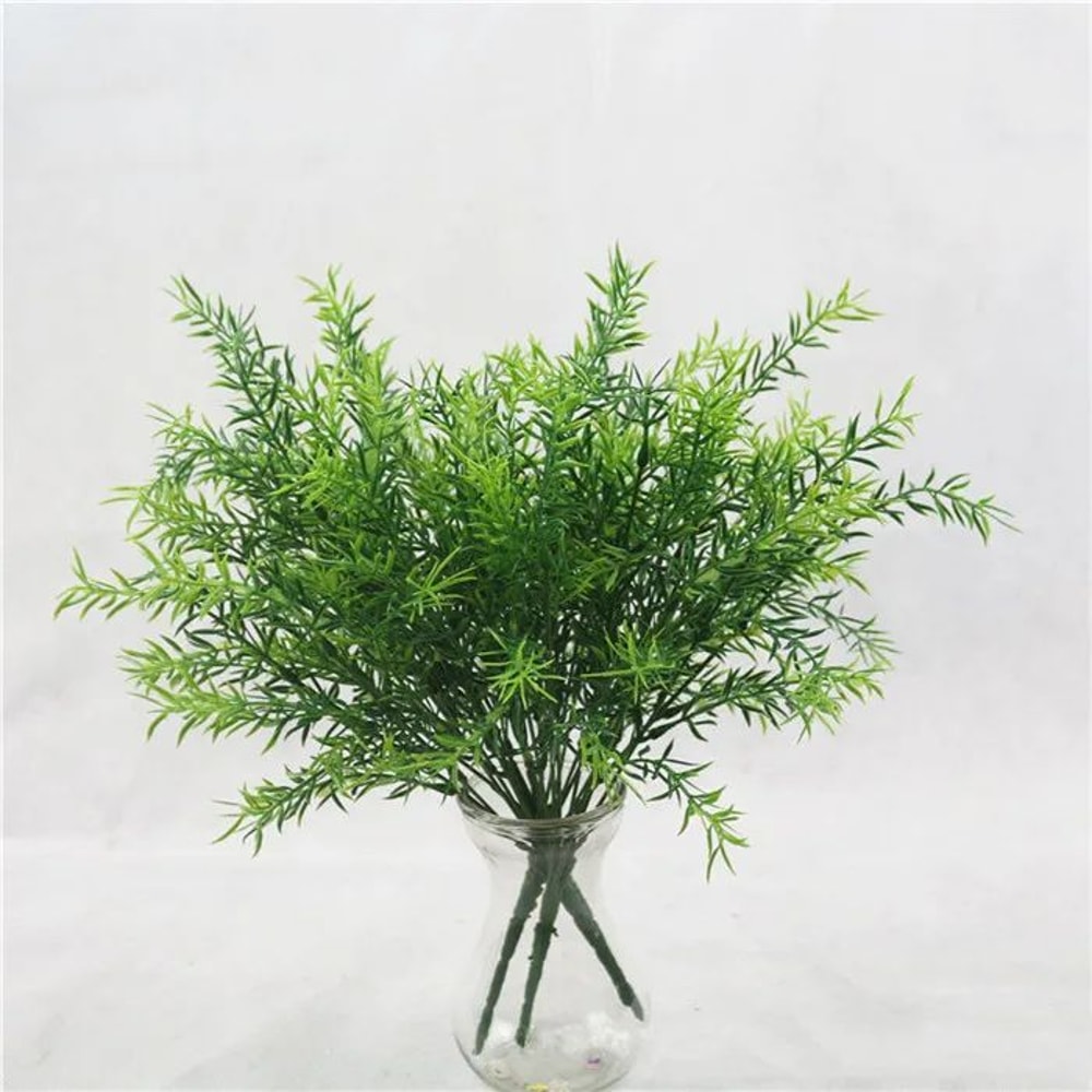 Artificial Fern Grass Plants Realistic Green Leaf Faux Plants For Home Garden Wedding Decor 6