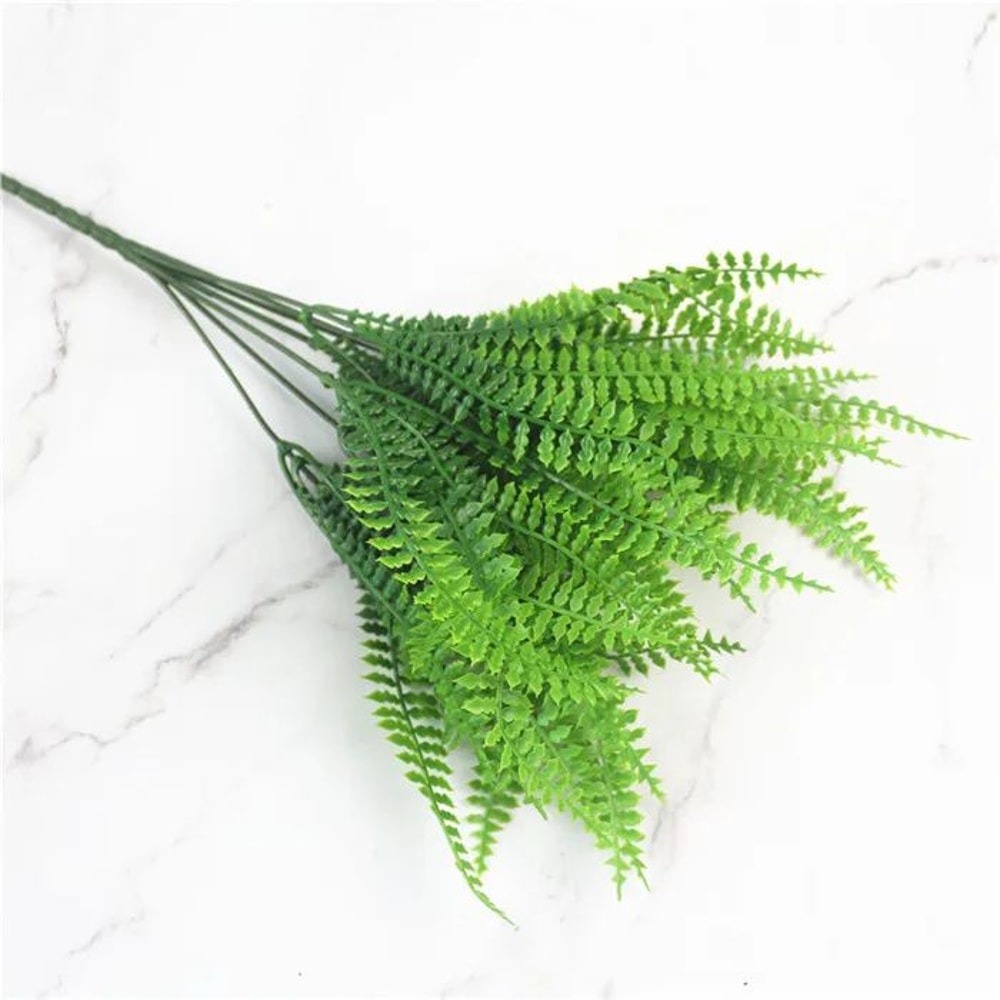 Artificial Fern Grass Plants Realistic Green Leaf Faux Plants For Home Garden Wedding Decor 21