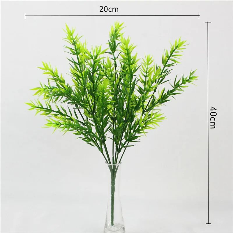 Artificial Fern Grass Plants Realistic Green Leaf Faux Plants For Home Garden Wedding Decor 22