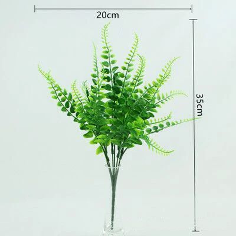 Artificial Fern Grass Plants Realistic Green Leaf Faux Plants For Home Garden Wedding Decor 28