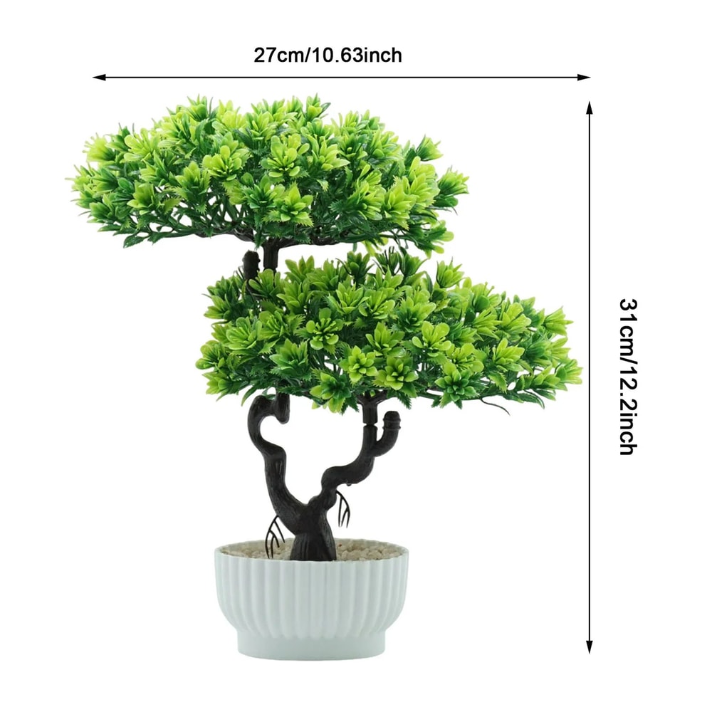 Artificial Japanese Pine Bonsai Tree Realistic Indoor Desk Plant For Home Office Decor 6