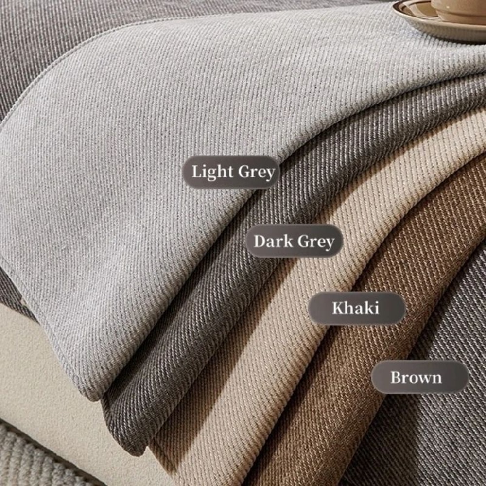 Minimalist Chenille Sofa Cover AntiSlip Twill Couch Slipcover For AllSeason Living Room Decor 5