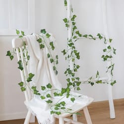 82.68 in artificial hanging ivy garland – silk green vine leaves for home, garden & christmas decor