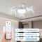 Modern LED Ceiling Fan Light E27 Remote Control 3Speed Adjustable Ceiling Fan With Dimmable Lighti 0