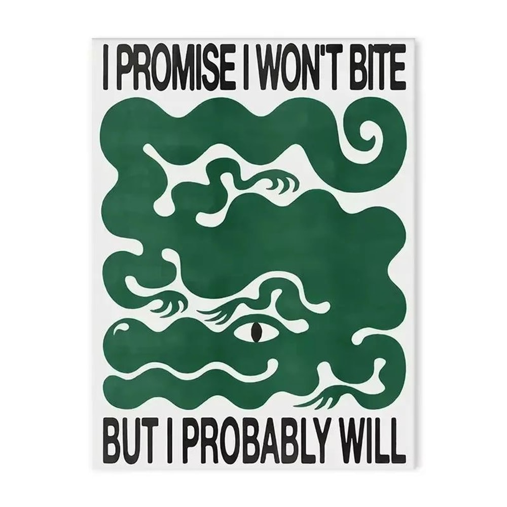 Modern Abstract Blue Waves Poster Open Your Mind Aesthetic Wall Art Print For Home Decor 19