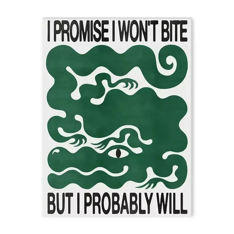 Modern Abstract Blue Waves Poster Open Your Mind Aesthetic Wall Art Print For Home Decor 19