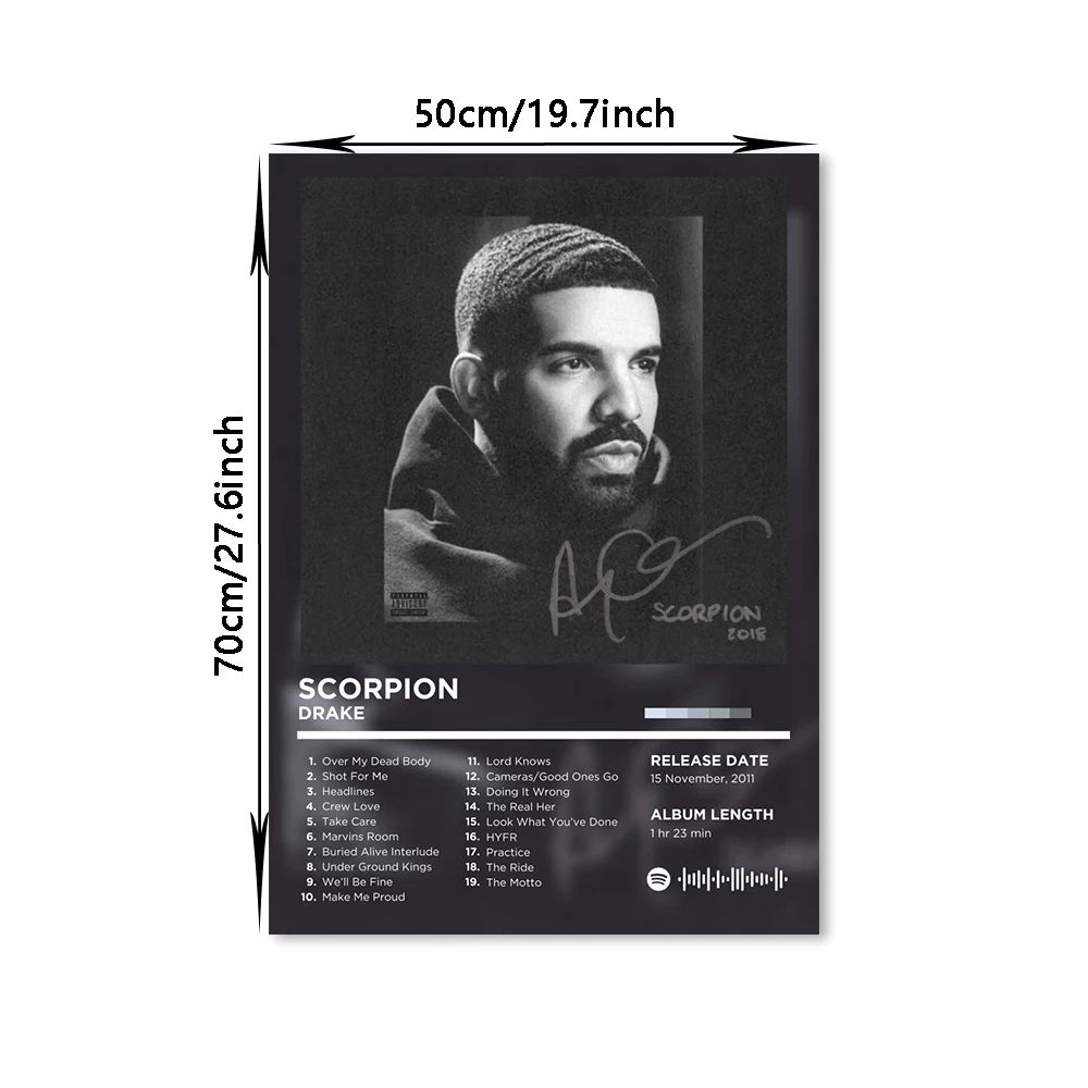 Retro Rapper Album Cover Canvas Wall Art Hip Hop Music Poster Print For Room Decor 3