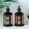 Vintage Nordic Iron Candle Lantern Hanging Black Decorative Lantern For Home Wedding Decor 1