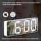 Modern LED Mirror Digital Alarm Clock Voice Control Snooze Night Mode Desk Clock 1