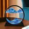 3D Moving Sand Art Hourglass Frame Round Deep Sea Quicksand Glass Decor 0