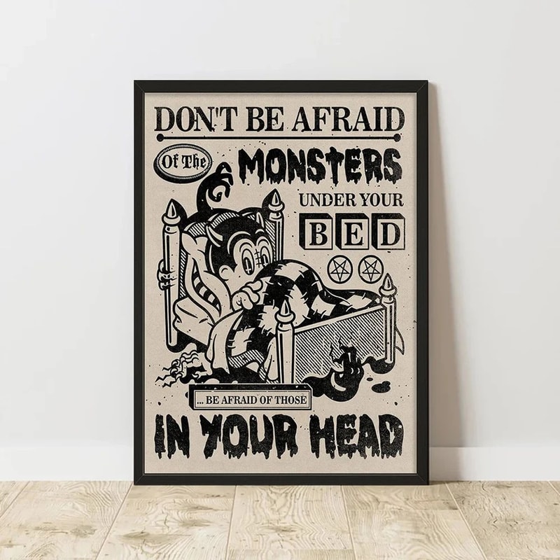 Classic Retro Abstract Canvas Wall Art Minimalist Vertical Abstract Poster Print Unframed 0