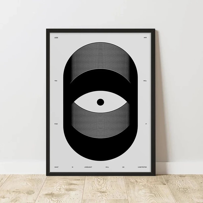 Classic Retro Abstract Canvas Wall Art Minimalist Vertical Abstract Poster Print Unframed 4