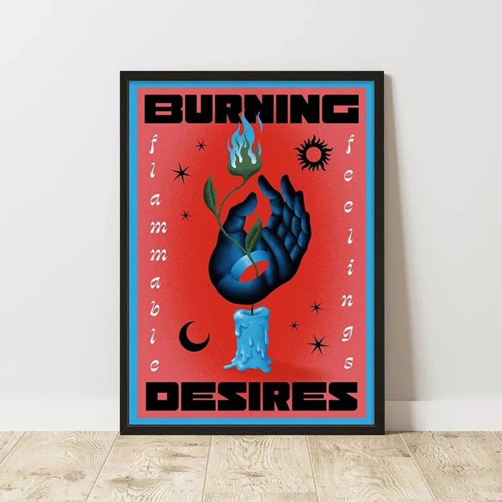 Classic Retro Abstract Canvas Wall Art Minimalist Vertical Abstract Poster Print Unframed 8