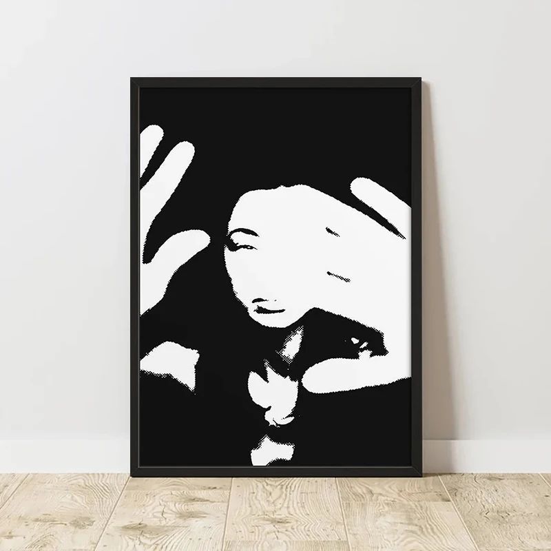 Classic Retro Abstract Canvas Wall Art Minimalist Vertical Abstract Poster Print Unframed 19