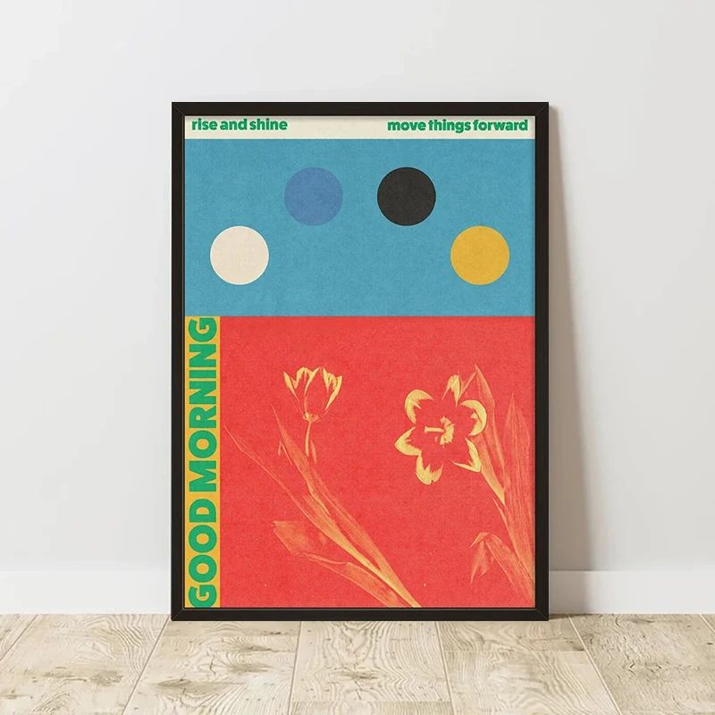 Classic Retro Abstract Canvas Wall Art Minimalist Vertical Abstract Poster Print Unframed 27