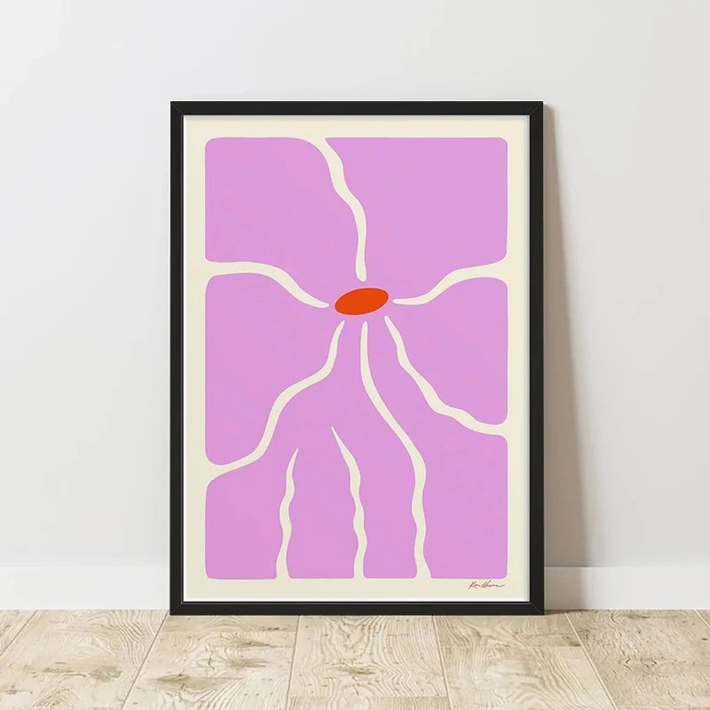 Classic Retro Abstract Canvas Wall Art Minimalist Vertical Abstract Poster Print Unframed 29