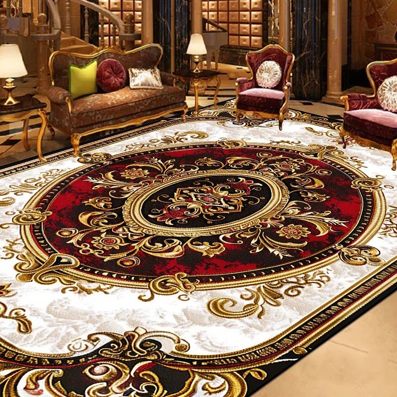 Vintage Luxe NonSlip European Area Rug Soft Washable Decorative Carpet For Living Room Bedroom 3