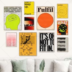 modern inspirational quote canvas poster – retro typography wall art for home decor