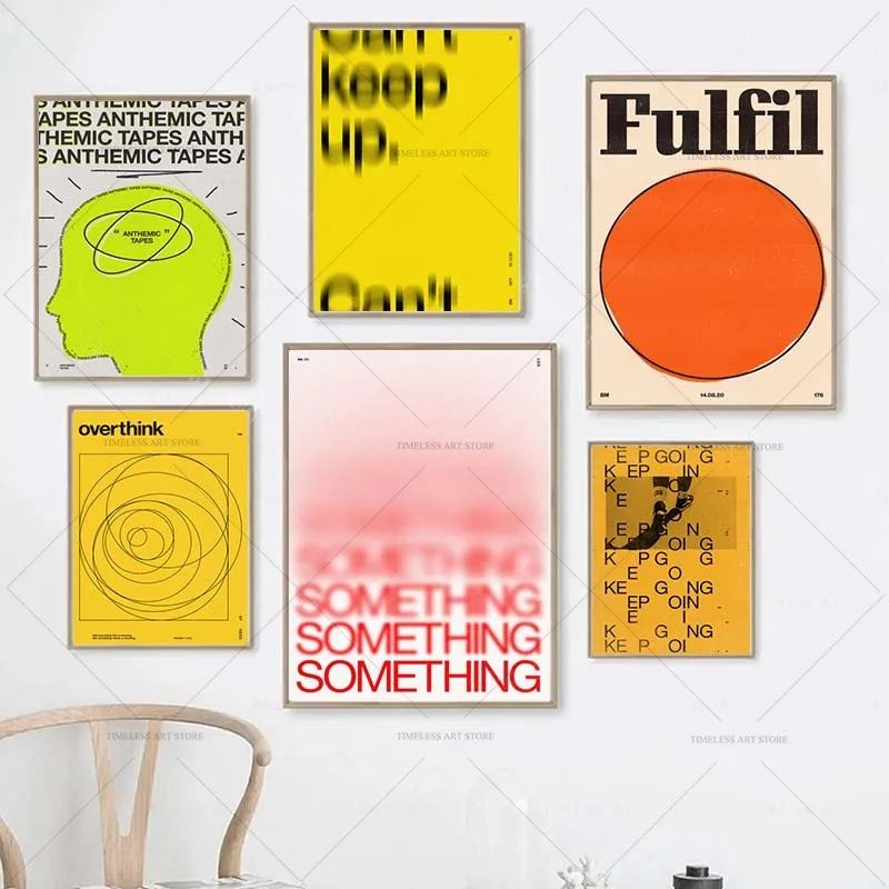 Modern Inspirational Quote Canvas Poster Retro Typography Wall Art For Home Decor 2