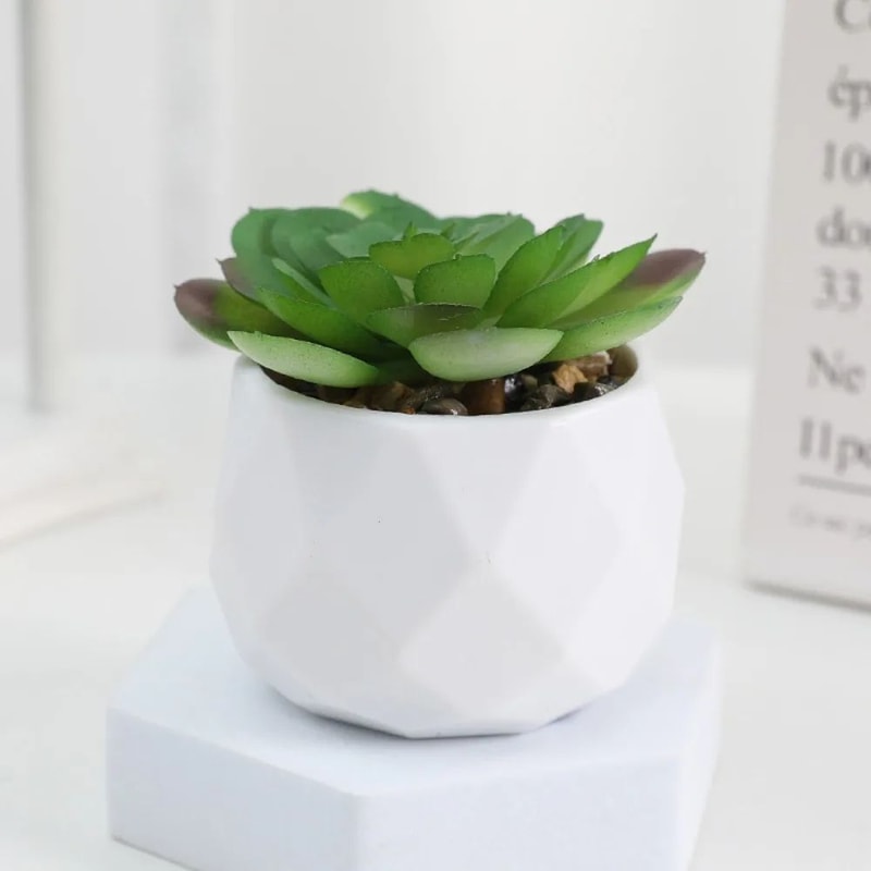 Mini Artificial Succulent Bonsai Plant Realistic Fake Cactus Decor For Home Office 8
